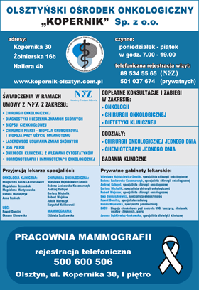 OLSZTYŃSKI OŚRODEK ONKOLOGICZNY „KOPERNIK” 