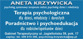 mgr<br>ANETA KRZYWICKA psycholog w Olsztynie