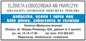 lek. med.<br>ELŻBIETA ŁOBODZIŃSKA-MŁYNARCZYK neurolog dziecięcy, pediatra w Olsztynie