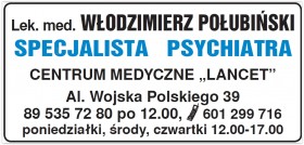 lek. med. WŁODZIMIERZ POŁUBIŃSKI psychiatra w Olsztynie 