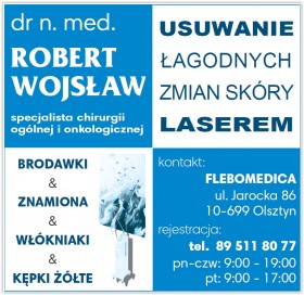 dr n. med. ROBERT WOJSŁAW chirurg onkolog w Olsztynie