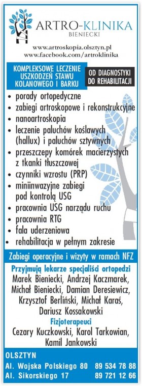 dr n. med.<br>Andrzej Kaczmarek ortopeda Olsztyn