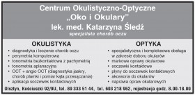 lek. med. Katarzyna Śledź Centrum Okulistyczno-Optyczne Olsztyn
