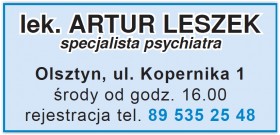 lek. med. ARTUR LESZEK psychiatra w Olsztynie