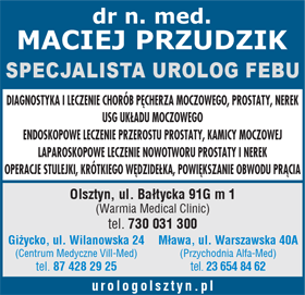 dr n. med. MACIEJ PRZUDZIK urolog Olsztyn, Giżycko, Mława